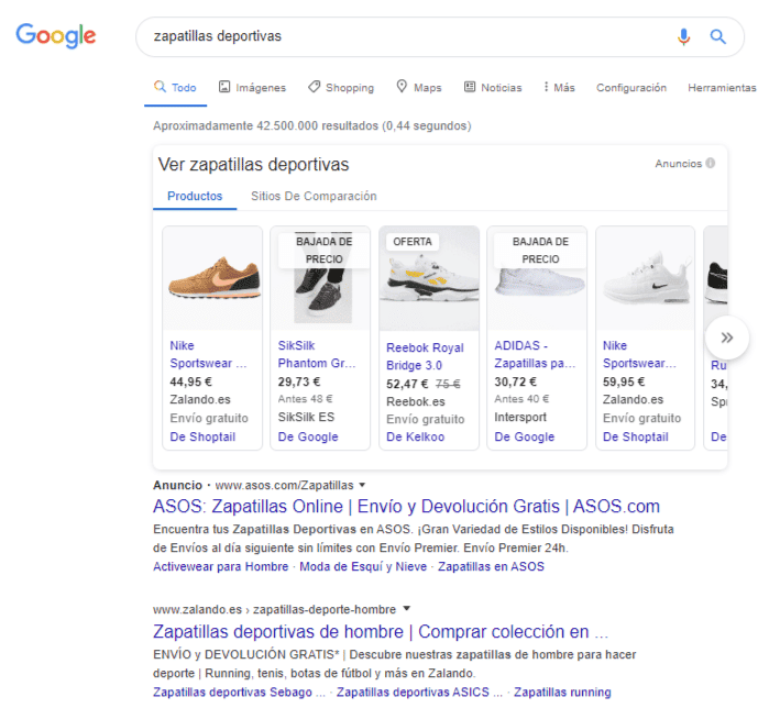 busqueda google ads