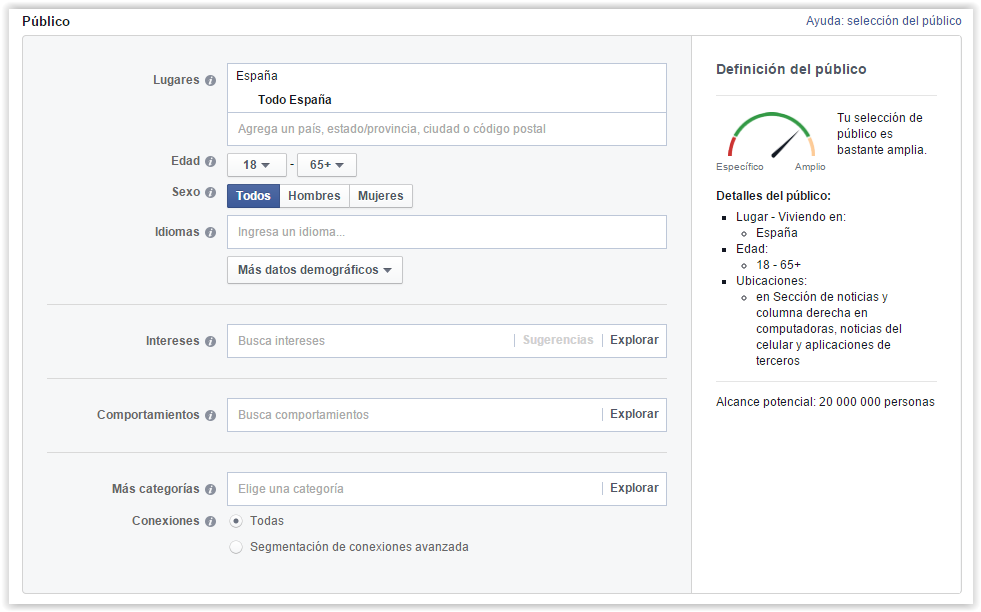 Segmentación Facebook