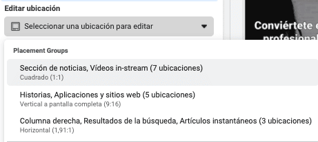 ubicaciones anuncios