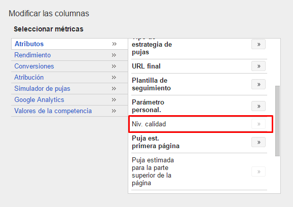 Añadir columna Quality Score