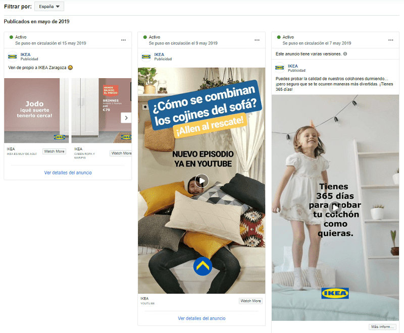 IKEA ANUNCIOS Cómo espiar a tu competencia en Facebook