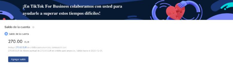 saldo gratis tiktok ads