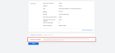 conversiones Cómo configurar las conversiones mejoradas