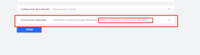 ver cambios Cómo configurar las conversiones mejoradas