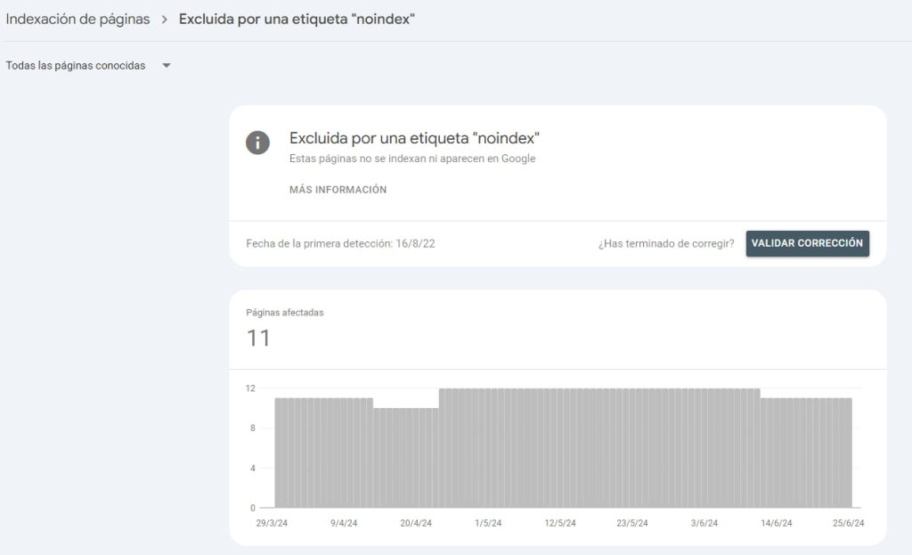 search console no index